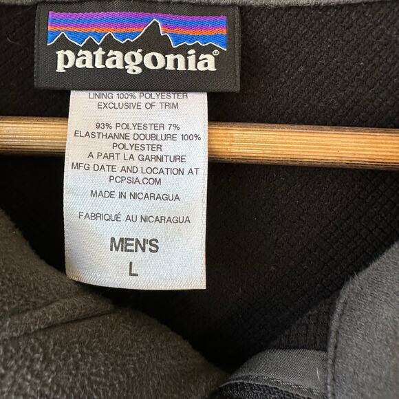 Patagonia Adze Hoody Men’s L Black Polartec Softshell Jacket Rare Corporate Logo - Picture 8 of 10
